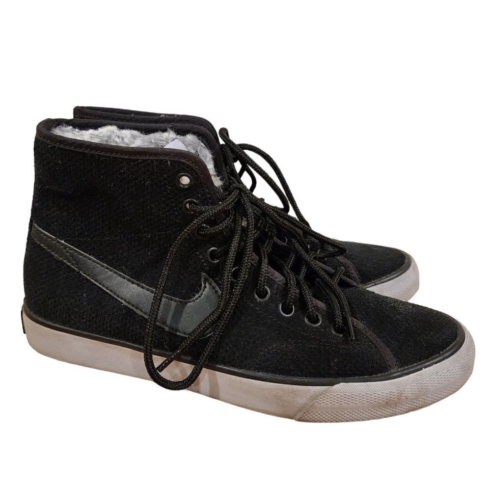 Nike Primo Court Suede‎ Leather Mid Top Shoes Faux Fur Lined Sneakers Shoe sz 6